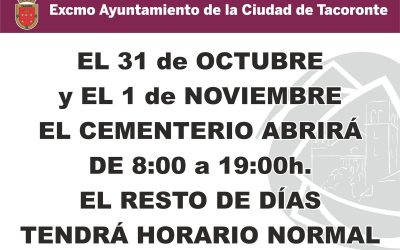 Horario extendido en el Cementerio Municipal de Tacoronte