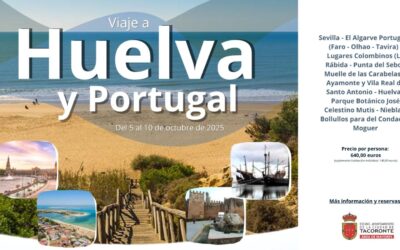 La Concejalía de Mayores organiza un viaje a la costa de Huelva y el Algarve portugués