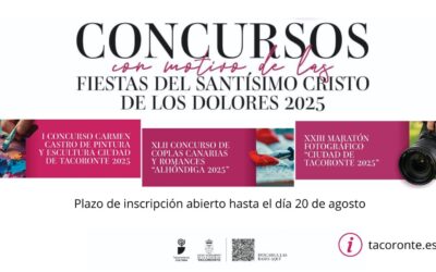 El Área de Cultura recupera el apartado de concursos de las Fiestas del Cristo de Tacoronte