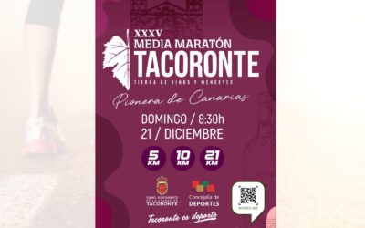 La Concejalía de Deportes abre inscripciones para participar en la XXXV Media Maratón Ciudad de Tacoronte