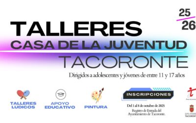La Concejalía de Juventud abre inscripciones para participar en la red de talleres para el nuevo curso