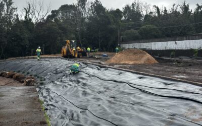 A buen ritmo los trabajos de acondicionamiento del espacio exterior del pabellón municipal de deportes del casco